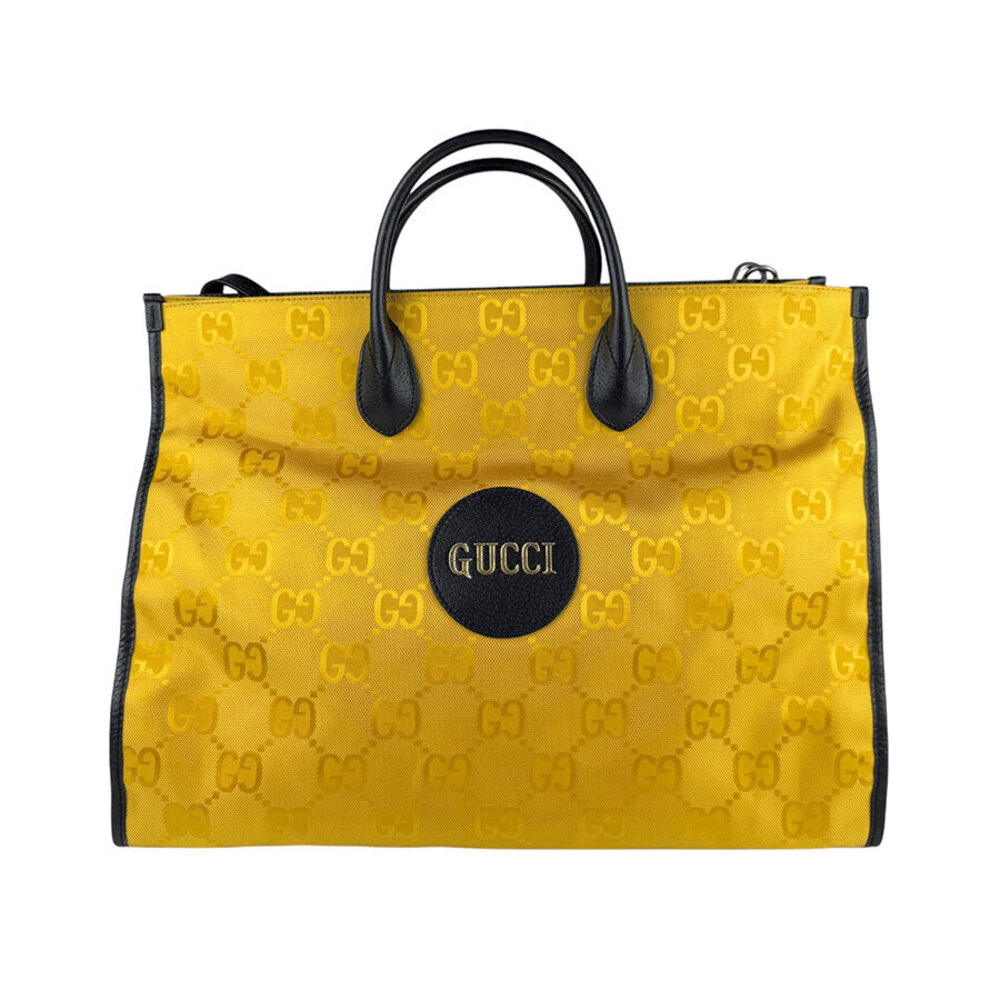 Gucci OFF THE GRID 2way Shoulder Bag canvas leather yellow black